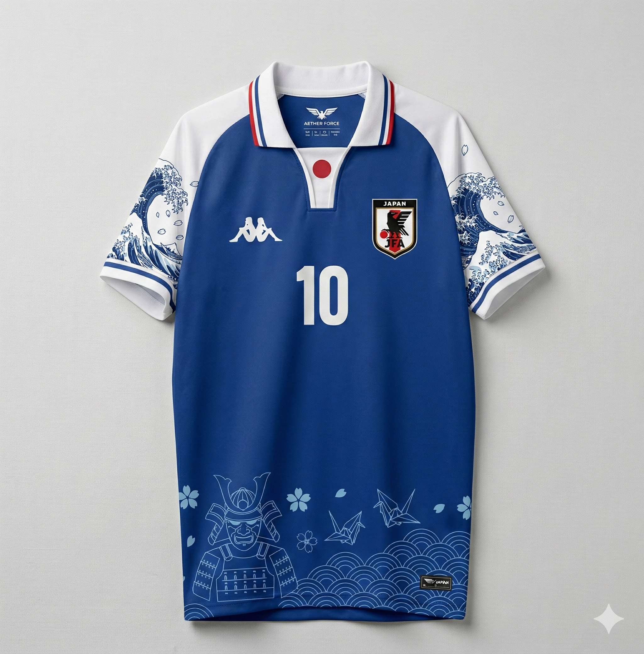 Japan Samurai Jersey - Photorealistic Flat Lay Mockup